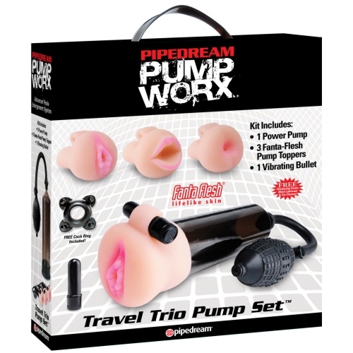 kit travel trio pump set pump worx brinquedos