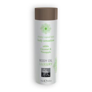 ÓLEO DE MASSAGEM BEIJÁVEL LUXURY BODY OIL DE CÔCO E ANANÁS SHIATSU™ 75ML - Image 1