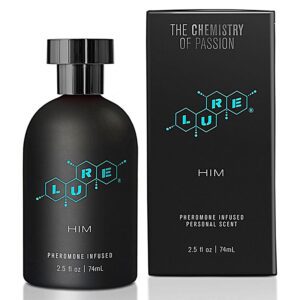 PERFUME LURE BLACK LABEL COM FEROMONAS PARA HOMEM 74ML - Image 1