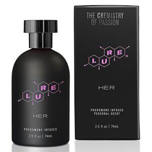 PERFUME LURE BLACK LABEL COM FEROMONAS PARA MULHER 74ML - Image 1